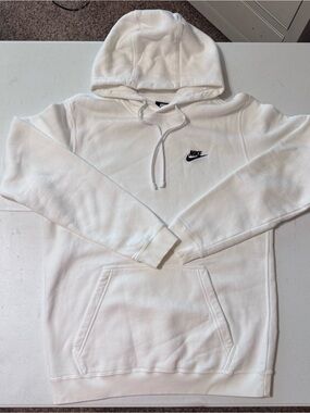Nike White Hoodie Sweatshirt. Size Medium